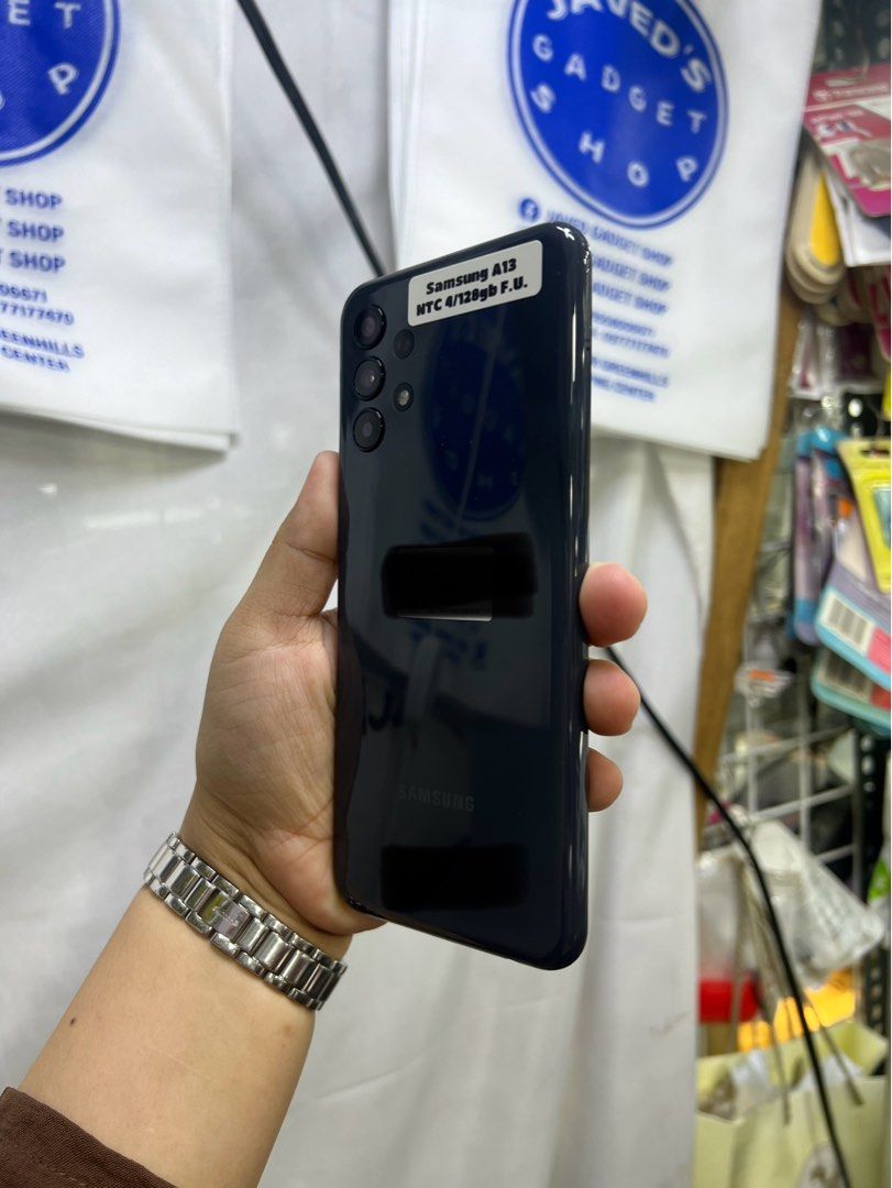 Samsung A13 (Category: Samsung) located in San Juan City. Submitted by javedsgadgetshop (Listing ID 1307558169, Image 2). Description: OPEN FOR INSTALLMENT VIA CREDIT CARD/GGIVES/SPAY/BILLEASE & SWAP/TRADE-IN! WE BUY AND SELL ( ANYKINDS OF UNIT BINIBILI PO NAMIN)! PTPA : Padelete po f bawal Read ❗️Onhand ‼️ Samsung A13 •128gb •NTC Variant •Good batt health •Factory Unlock •100% Smoothness •No hidden issue | No Repaired •100% Authentic | Not Refur