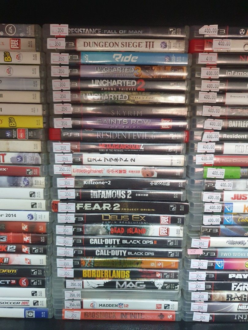 Selling 100+ Sony PS3 Video Games (Category: PlayStation) located in Quezon City. Submitted by itemsforadoption (Listing ID 1307522342, Image 3). Description: Rfs: Its 2024! Happy New Year! Hoping you have a good year ahead of you! If you have questions feel free to send a message. Though I'll most likely be able to reply from 10am to 8pm. Please be patient and understanding. Decluttering games and items that I've picked up or for friends and fam