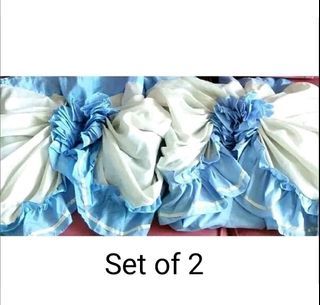 Set of 2 Preloved Window Stylish Blue Curtain
