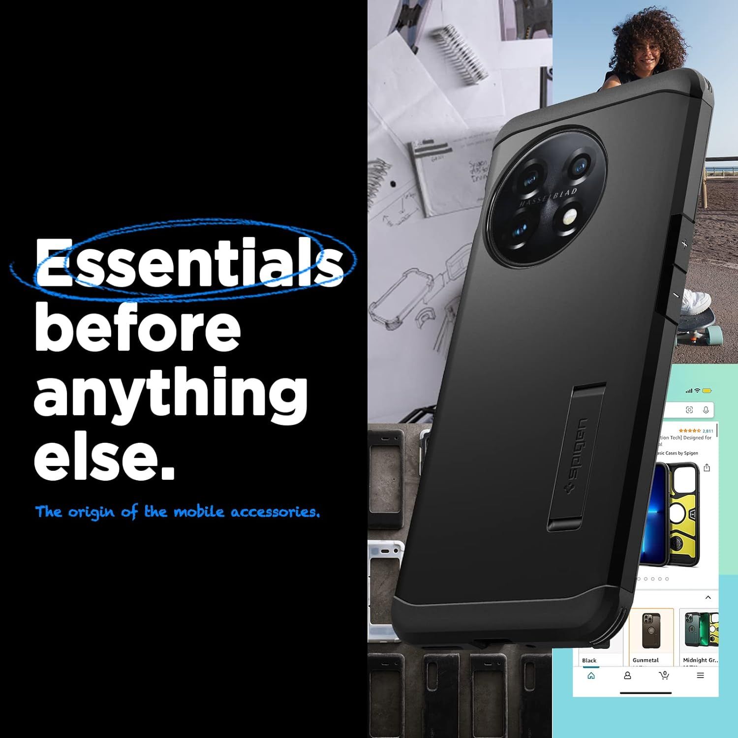 Spigen Compatible for OnePlus 11 Case Tough Armor Black Black Mobile Phones Gadgets Mobile Gadget Accessories Cases Sleeves on Carousell