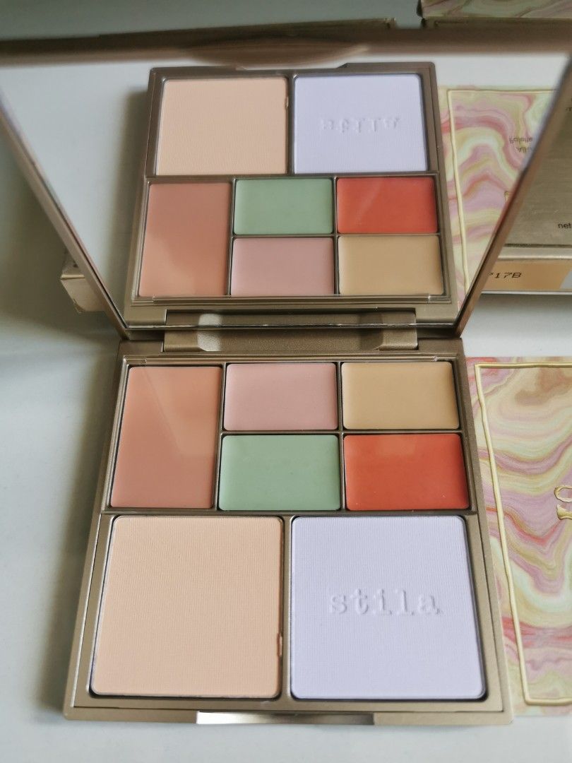 Stila corrector palette (Category: Makeup) located in Quezon City. Submitted by makeup.finds (Listing ID 1307432892, Image 1). Description: Brand new and full size May 5 corrector cream na, may 2 brightening powders pa Super sulit. This retails for 2500+++ sa website nila.