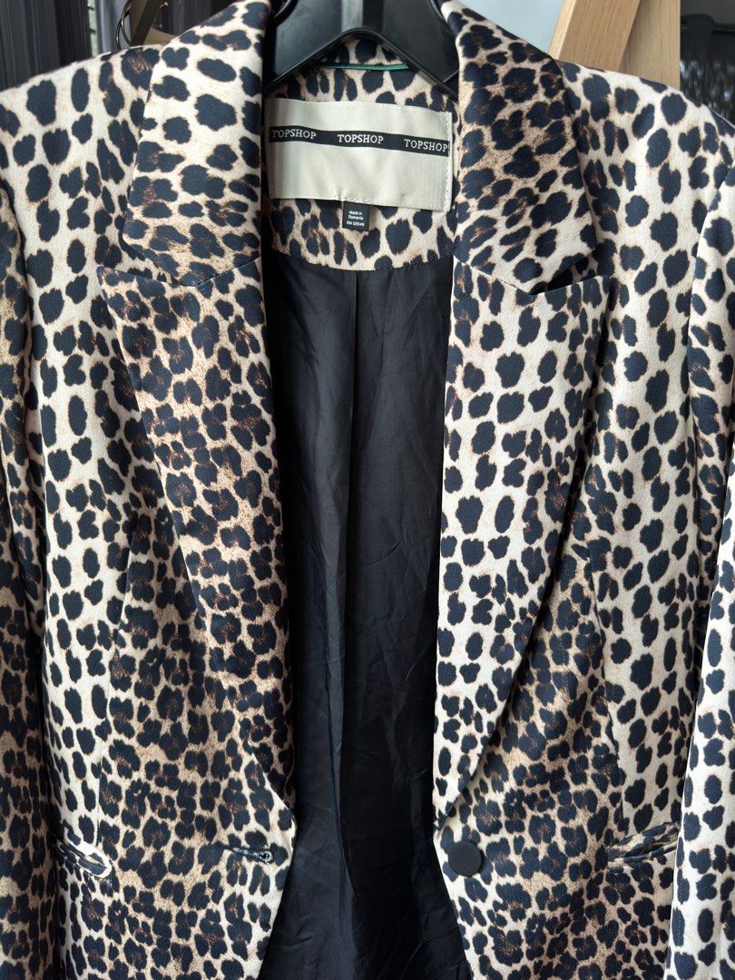 Topshop leopard blazer outlet