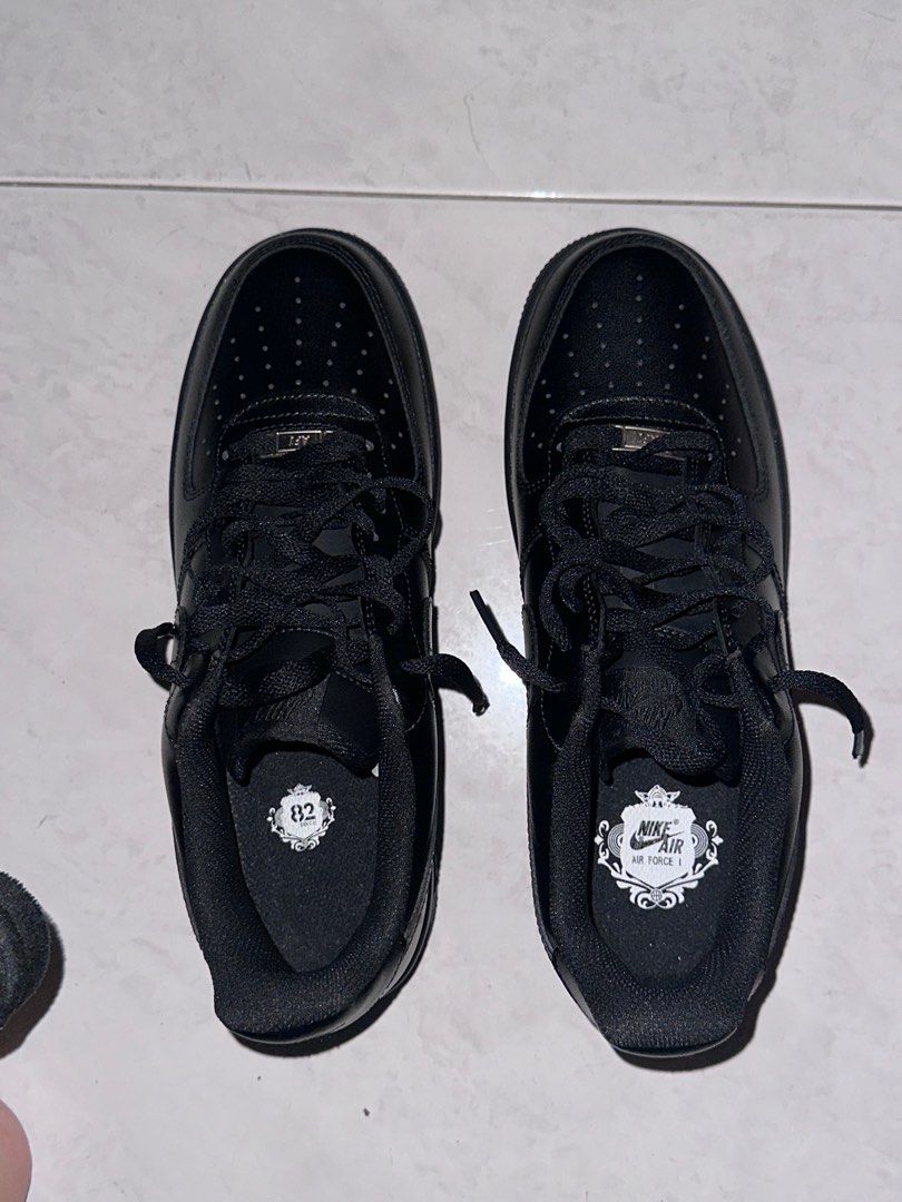 Triple black air force ones top