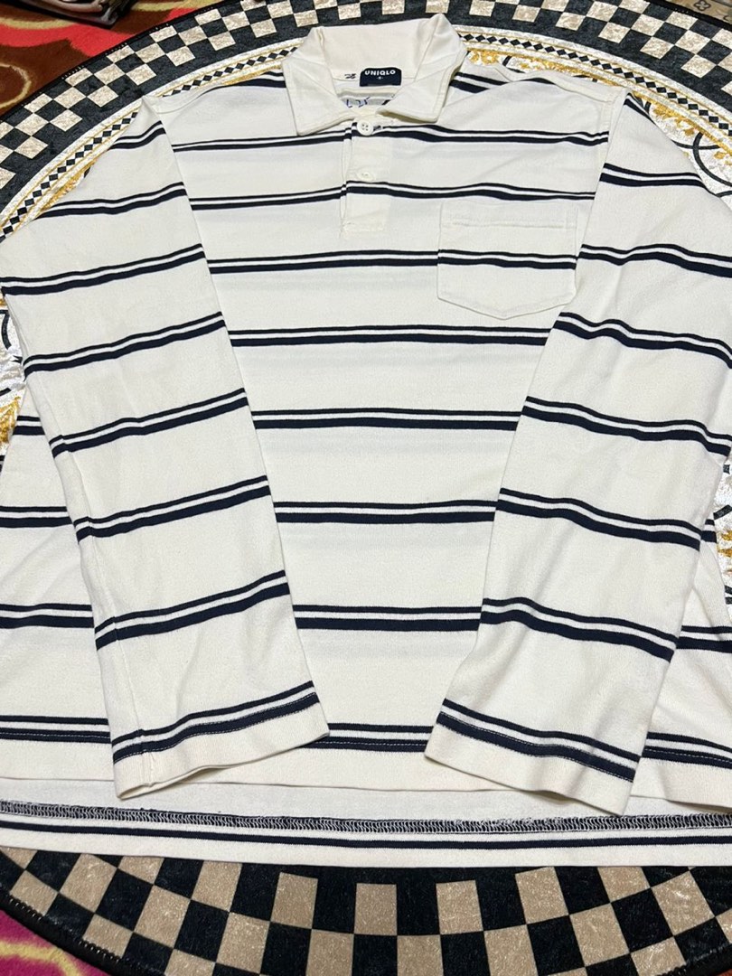 Hood by air long sleeve striped polo clearance
