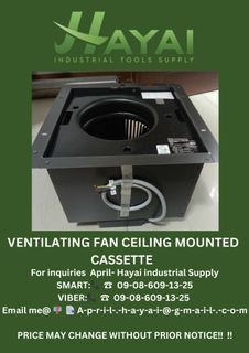 Ventilating fan ceiling mounted cassette