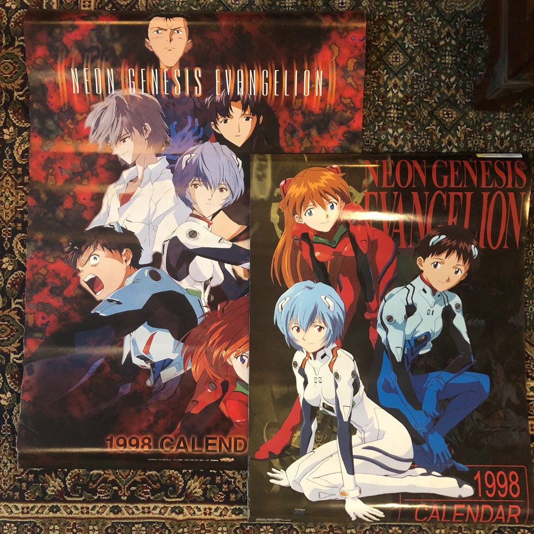 Vintage Neon Genesis Evangelion Calendar Poster, Hobbies & Toys