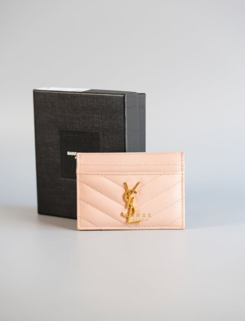 YSL Flat Cardholder in Pink Monogram Leather (Category: Luxury Bags & Wallets) located in Taguig. Submitted by pursemaison (Listing ID 1307428210, Image 1). Description: YSL Flat Cardholder in Pink Monogram Leather ✨Php 19,500 *Additional 3.85% for straight credit card payments *Available for 2 months layaway with 1% interest per month *BDO credit card up to 36 mos & Citibank credit card up to 24 mos (with interest) CONDITION: Pristine condition 