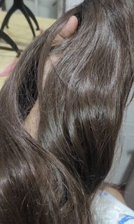 2nd set - Dark brown hair extension (straight, long)