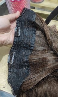 3rd set -  dark brown hair extension (end curls, long)