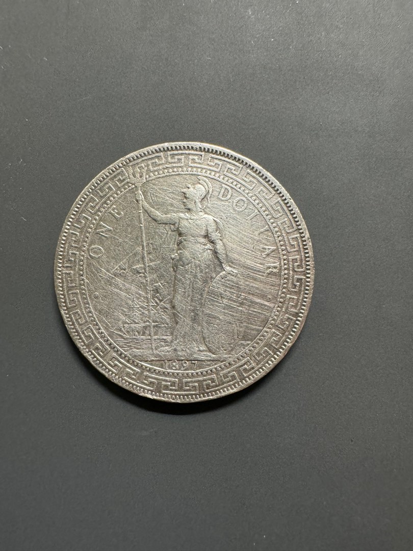 罕見絕版1897年香港壹圓硬幣香港一元香港壹元hong kong one dollar hk