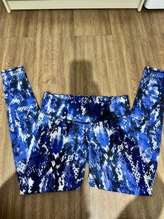 Alo Yoga Airbrushed Leggings In Deep Electric Blue Python Size Small