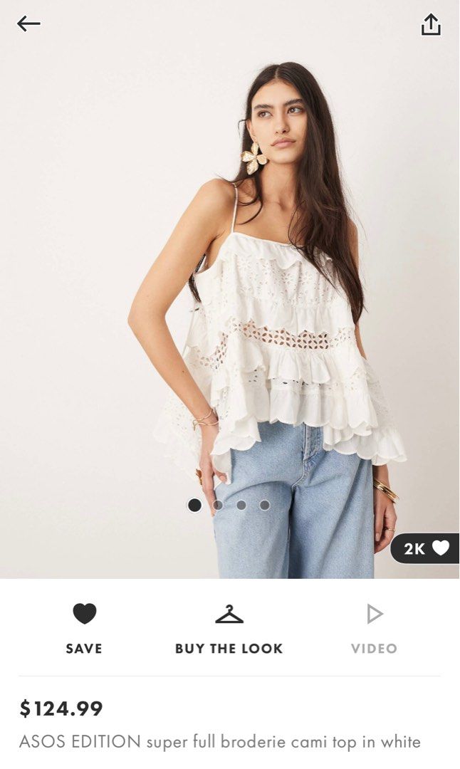 asos white cami
