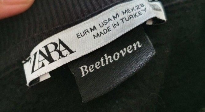 AUTHENTIC ZARA X BEETHOVEN SWEATER jacket Fesyen Wanita Pakaian Wanita Baju Luaran di Carousell
