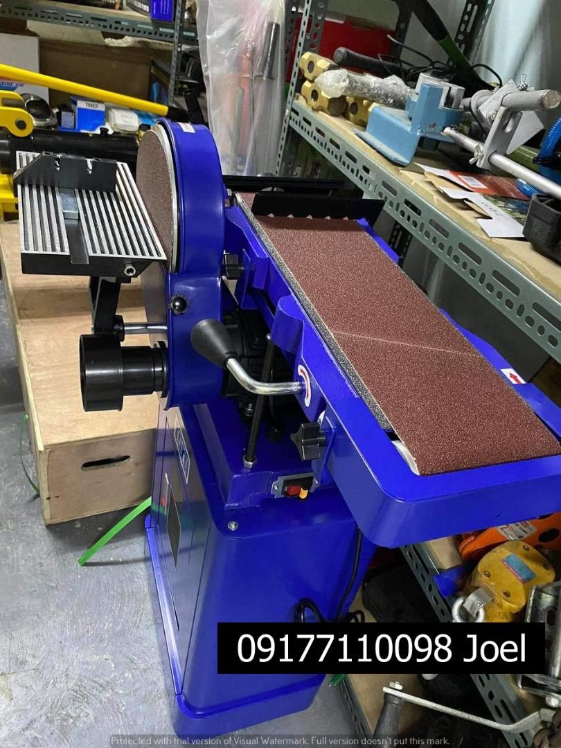 Belt Disc Sander Machine (Category: Construction Tools & Equipment) located in Manila. Submitted by joeyroque09 (Listing ID 1307656137, Image 2). Description: Belt Disc Sander Machine Specs: T-BDS69 9" diameter .