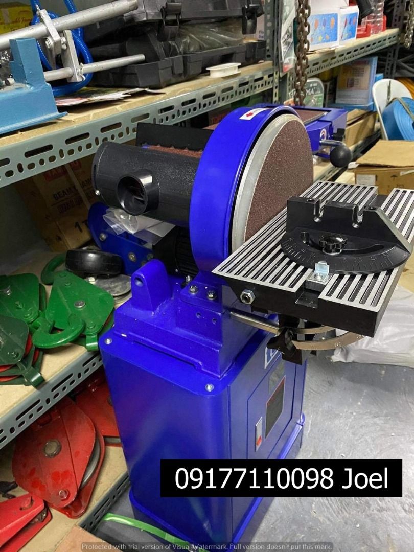 Belt Disc Sander Machine (Category: Construction Tools & Equipment) located in Manila. Submitted by joeyroque09 (Listing ID 1307656137, Image 3). Description: Belt Disc Sander Machine Specs: T-BDS69 9" diameter .