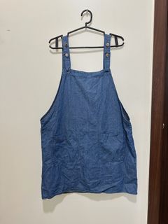 Blue cotton jumper dress