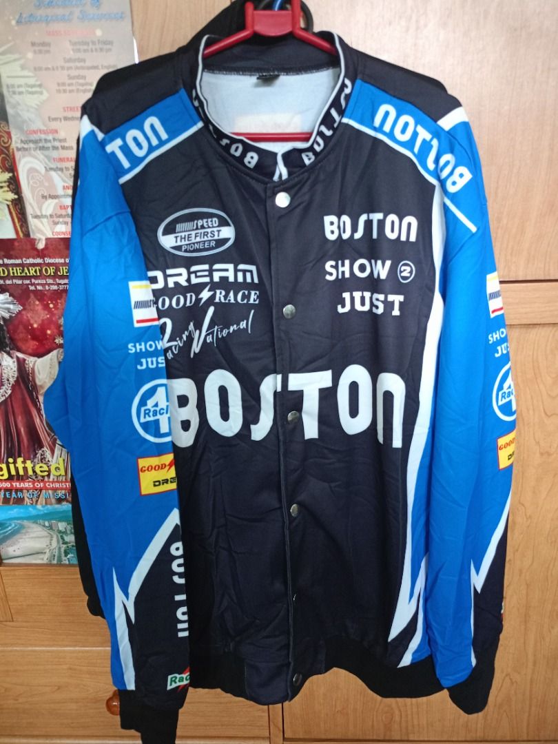 BOSTON RACING JACKET SHEIN, Men's Fashion, Coats, Jackets and Outerwear ...