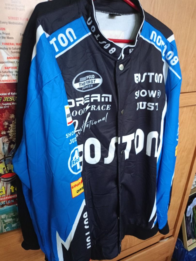 BOSTON RACING JACKET SHEIN, Men's Fashion, Coats, Jackets and Outerwear ...