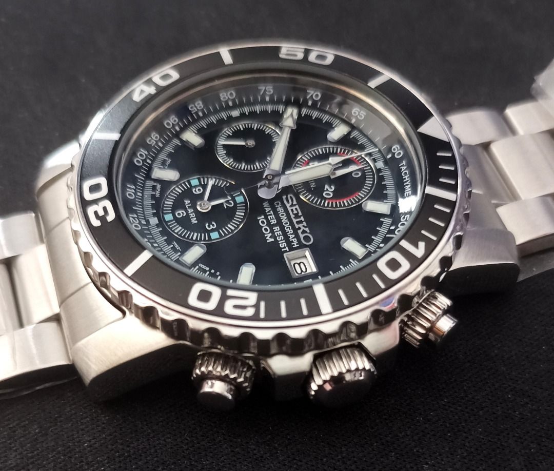 Brand New Striking Masculine Seiko Alarm Chrono Stainless steel Mens Watch SNA225P1 LAST PIECE Men s Fashion Watches Accessories Watches on Carousell