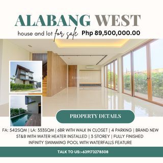 **buyer only** 6br house and lot with infinity pool in Alabang west for sale