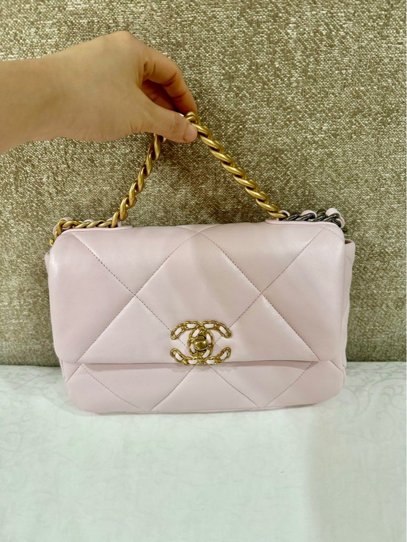 Pink Chanel Chanel Small 19 Bag Chanel 19 Flap Small Pink Lambskin