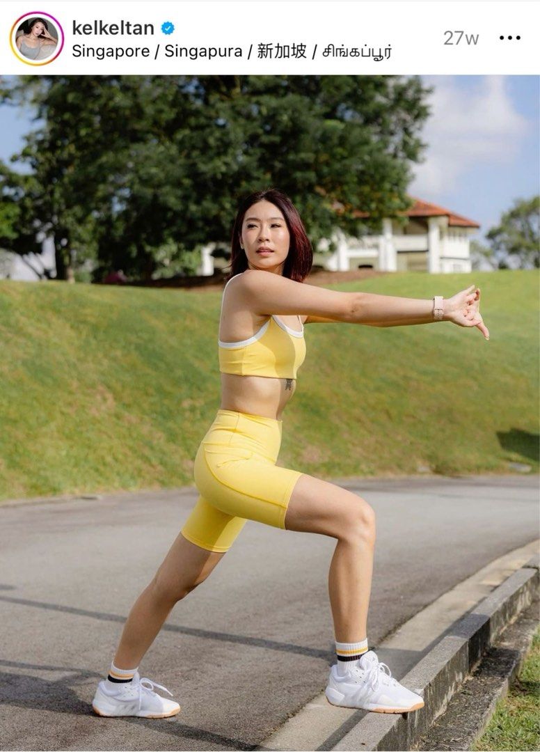 Cheak Yellow Classic Biker Shorts 6 with pockets BOLT Women s Fashion Activewear on Carousell