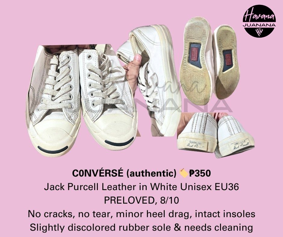 CONVERSE Jack Purcell Leather Sneakers Authentic Women s Fashion Footwear Sneakers on Carousell