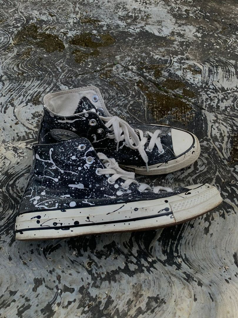 Converse Chuck 70 Paint Spaltter High Black Egret/Original second ...