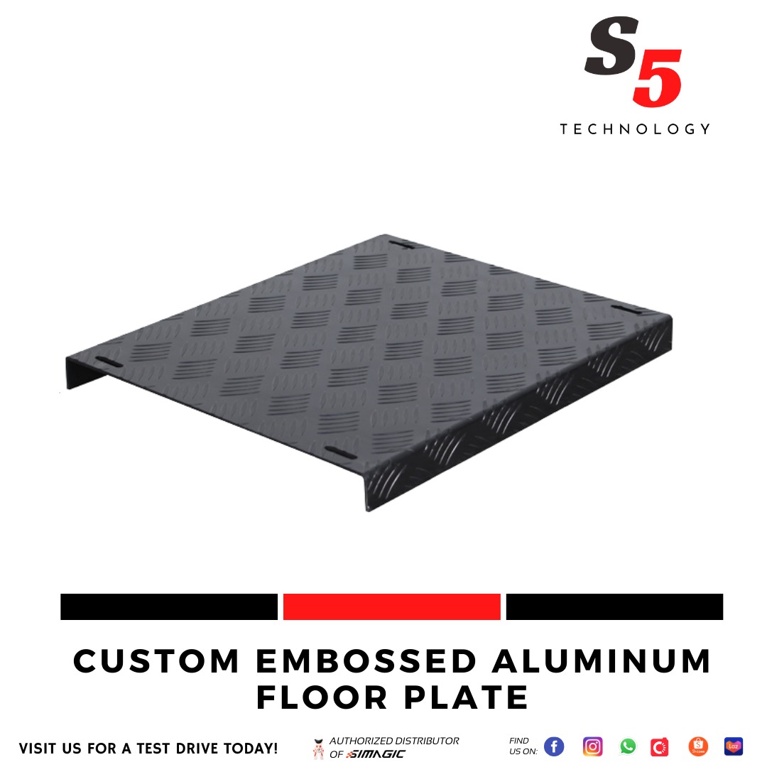 Custom Embossed Aluminum Floor Plate / racing simulator / SIM RACING ...