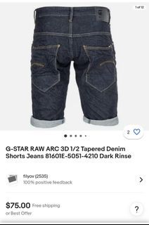 gstar 3d arc denim shorts