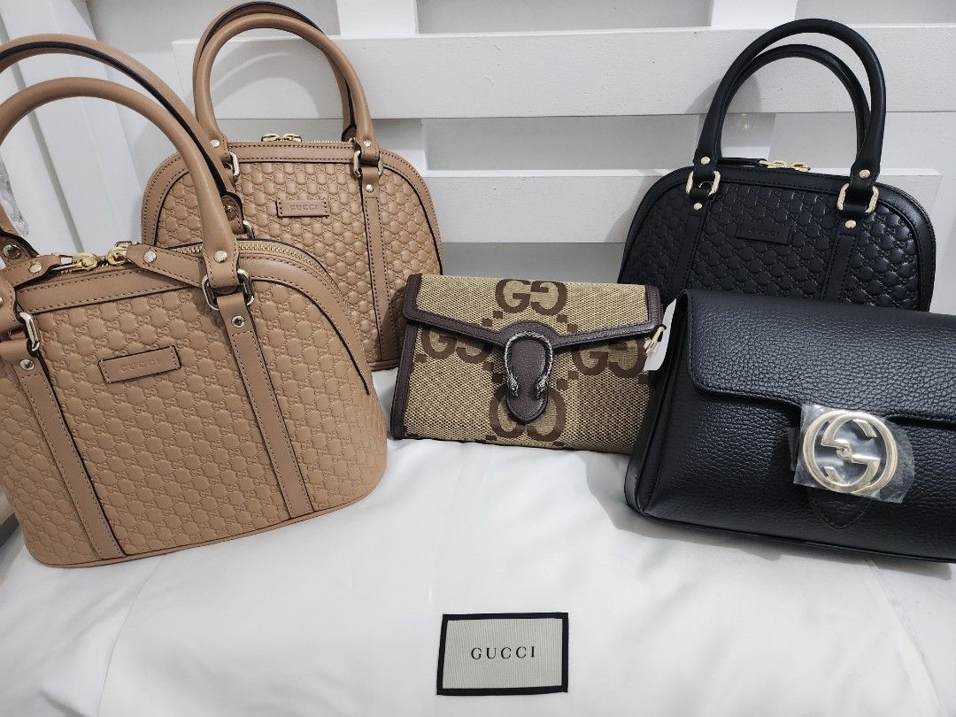 GUCCI Interlocking G Shoulder Bag Black Luxury Bags Wallets on Carousell