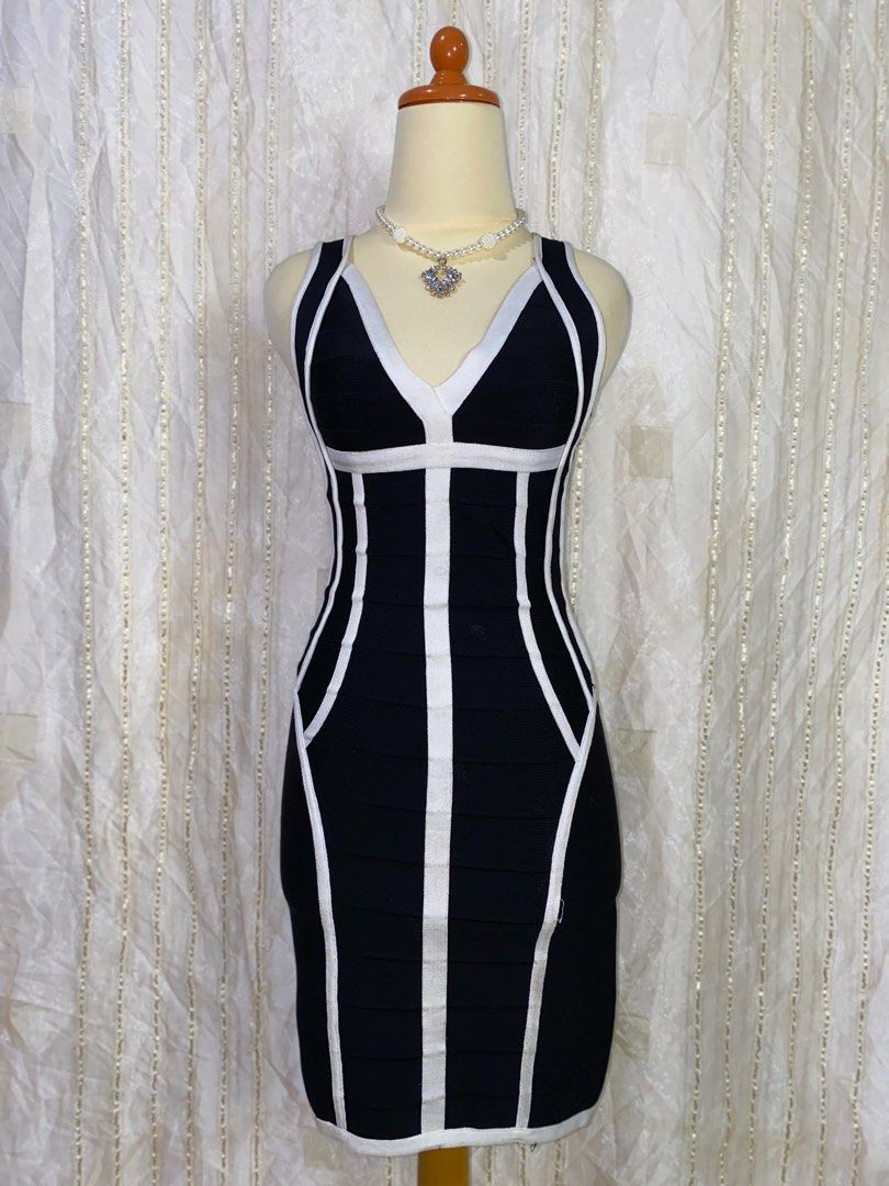 Herve Leger Bandage Body Fit Slim Dress, Women's Fashion, Muslimah Fashion,  Dresses on Carousell