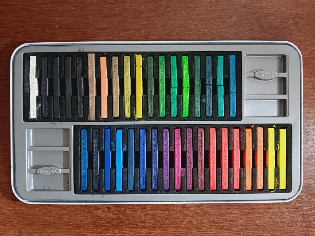 Derwent Inktense Blocks 36 Colors (Category: Craft Supplies & Tools) located in Quezon City. Submitted by samotsare (Listing ID 1307741596, Image 3). Description: Just swatched and used for some craft touchups, so there are inevitable brush marks on the sticks. Haven't used for an actual painting 😅 Some sticks, (6, I think) are broken; that was the way they were when I got them originally. Really intense colors. Perfect for underpainting..