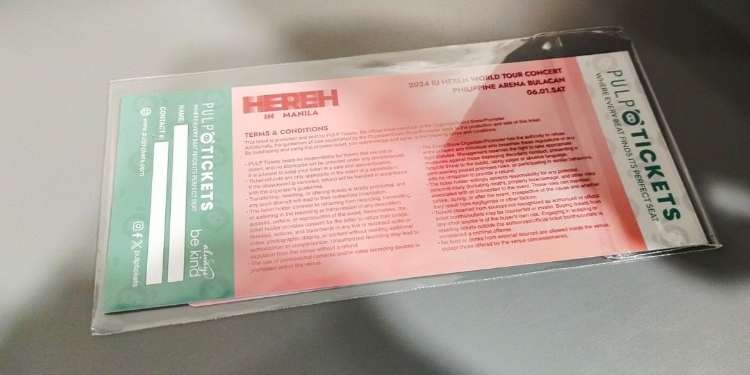 IU HEREH Manila Concert memorabilia (Category: Other Merchandise) located in Quezon City. Submitted by jannineteen (Listing ID 1307750141, Image 2). Description: .