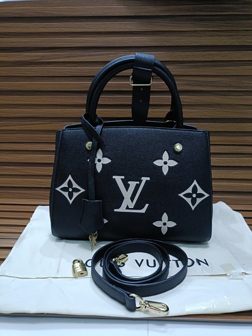 Japn LV montaigne Pm size (Category: Luxury Bags & Wallets) located in Cebu City. Submitted by esrpreloved (Listing ID 1307673094, Image 1). Description: japan auction Genuine leather coded NO FLAWS.