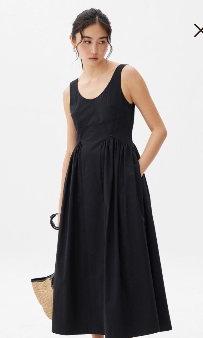 Lb Cotton Fit Flare Midaxi Dress, Women's Fashion, Dresses - Main Image