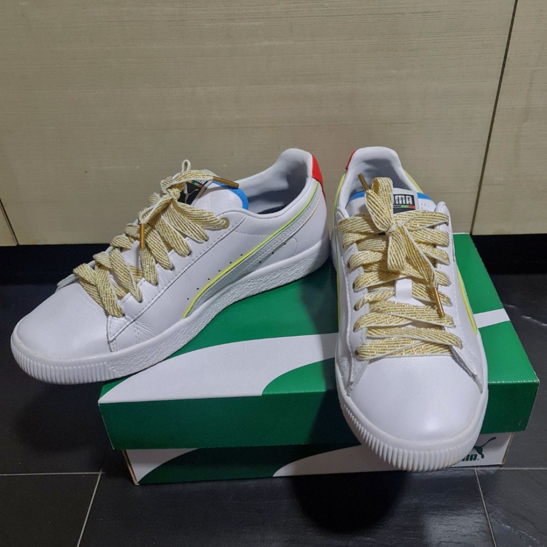 Limited Edition Puma Genuine Leather Sneakers with Duo set of Shoes Laces