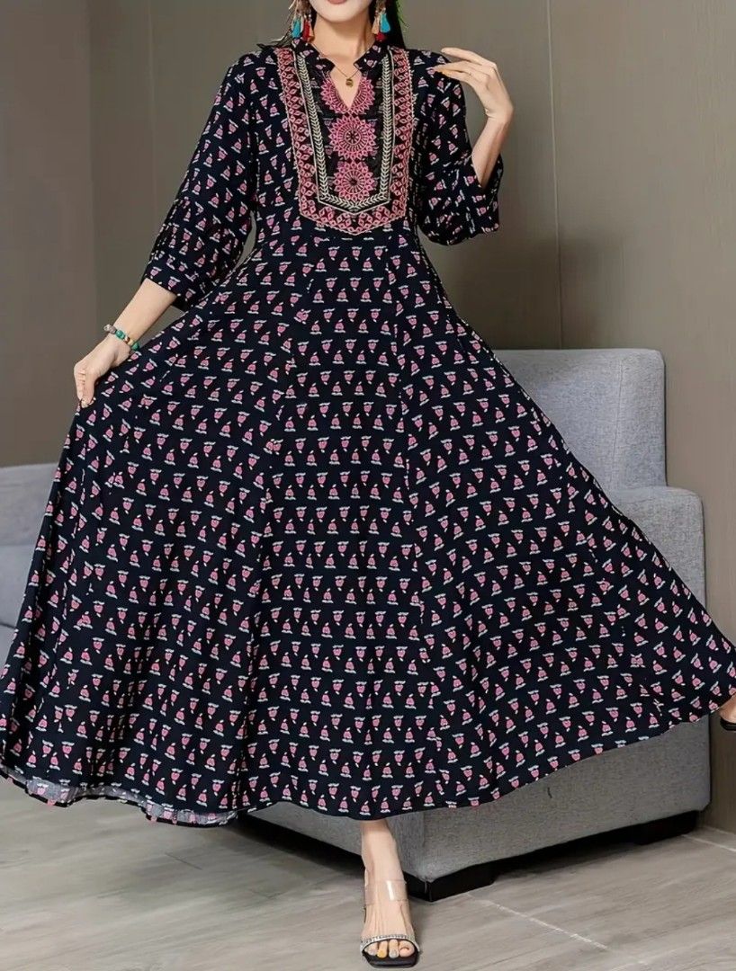 New long pattern dress clearance