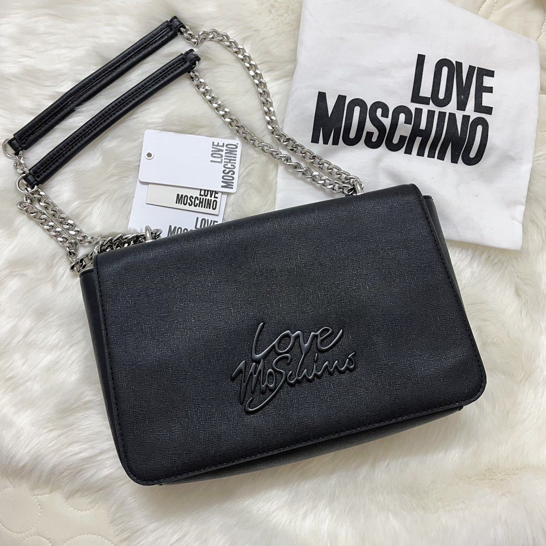 Love moschino saffiano handle bag nero hot sale