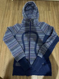 Lululemon Scuba Blue Poncho Stripe Jacket