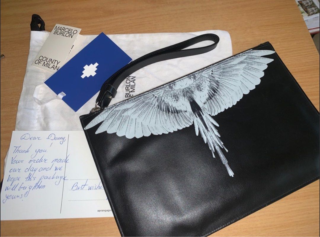 Marcelo burlon clutch sales