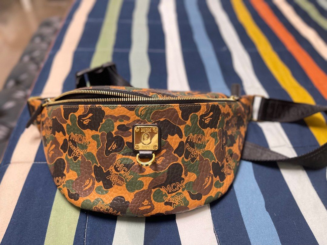 MCM BAPE Beltbag (Category: Luxury Bags & Wallets) located in Bautista. Submitted by mariazoyacloset (Listing ID 1307577472, Image 1). Description: Bag only. Legit. No inclusion. Legit check all you want. No issues. Not a reseller, bag ko po ito ako lang gumamit. Not ukay/thrifted!!! 25k plus sf LBC. Meet up/meet halfway within pangasinan area only..