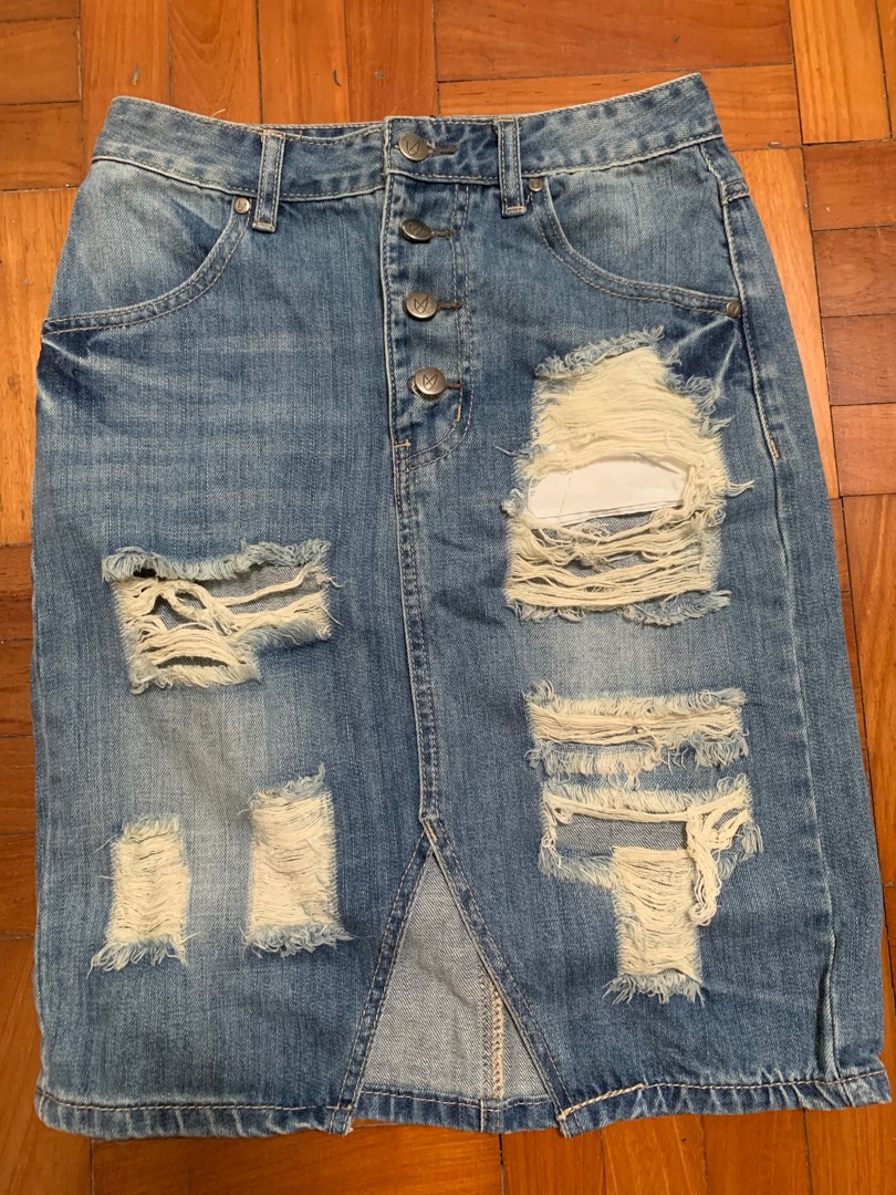 Minkpink denim midi skirt shop