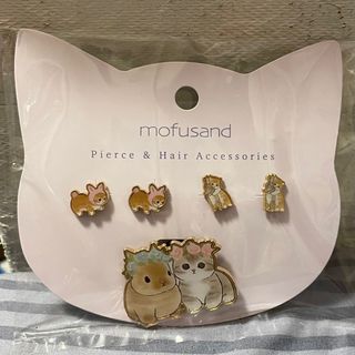日本正版Mofusand 貓貓耳環髮飾64229340121475110
