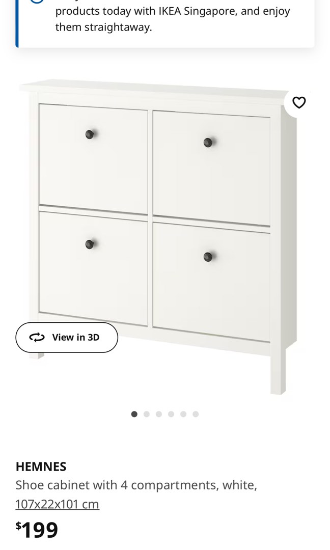 Hemnes shoe cabinet for sale 2025
