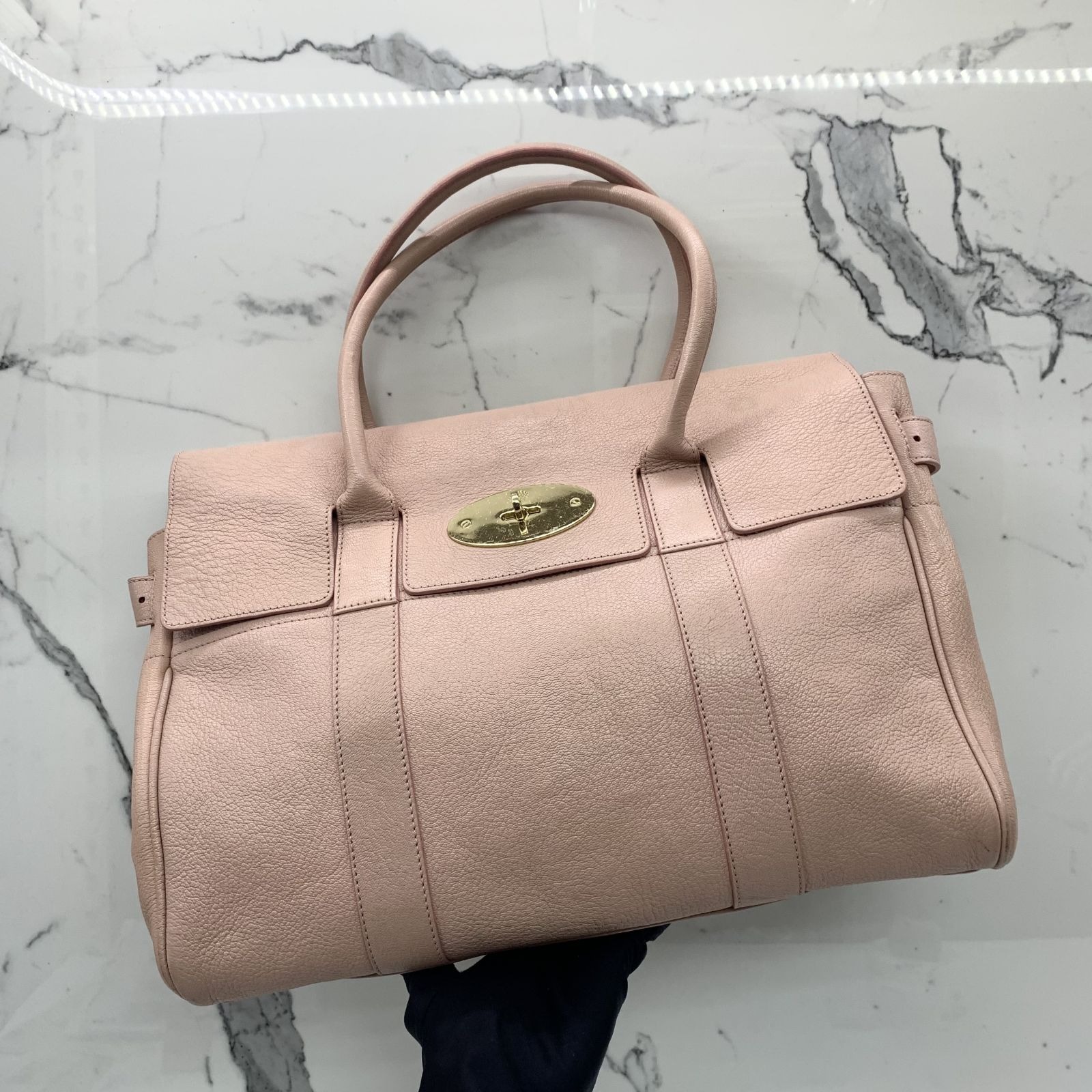 MULBERRY PINK BAYSWATER NO TASSLE TOP HANDLE BAG 247023903 , Luxury