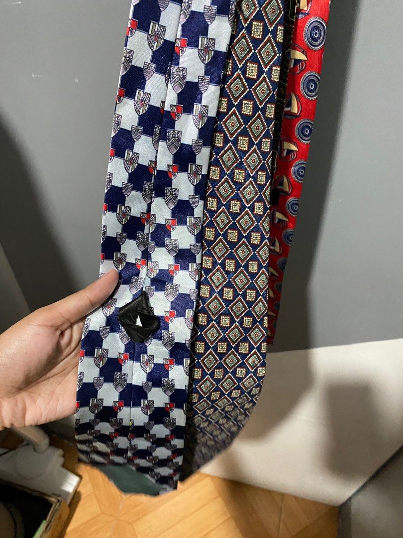 Neck ties for men (Category: Sets & Coordinates) located in Taguig. Submitted by prelovedby.em (Listing ID 1307637340, Image 3). Description: Good condition One has discoloration, please see photos.