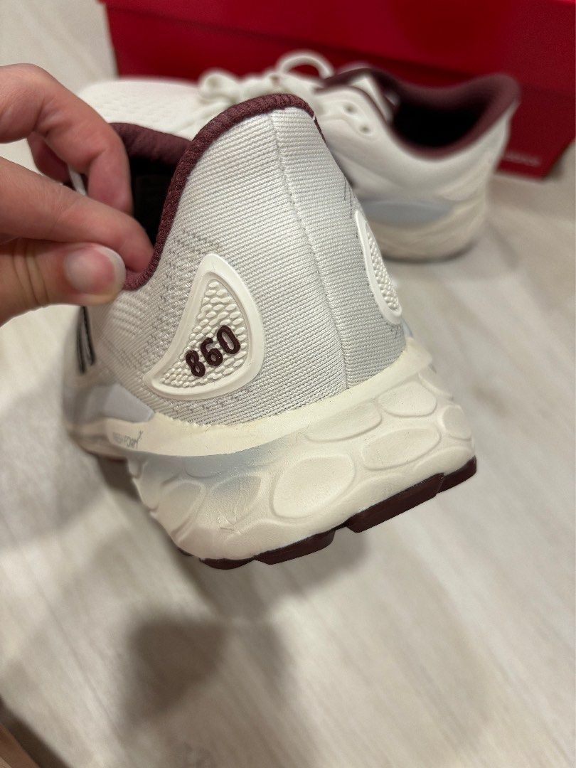 New Balance 860 fresh foam v13 wide 2E sea salt burgundy not 1080 880 Men s Fashion Footwear Sneakers on Carousell