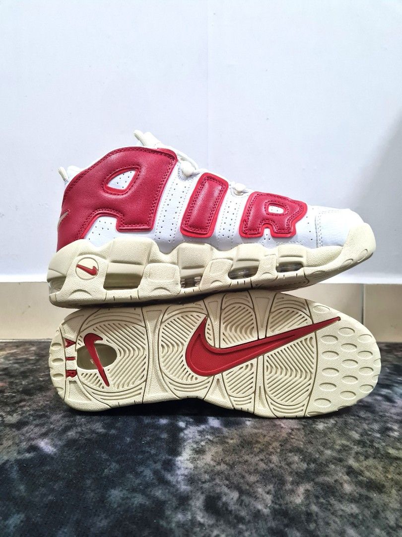 air max uptempo white red