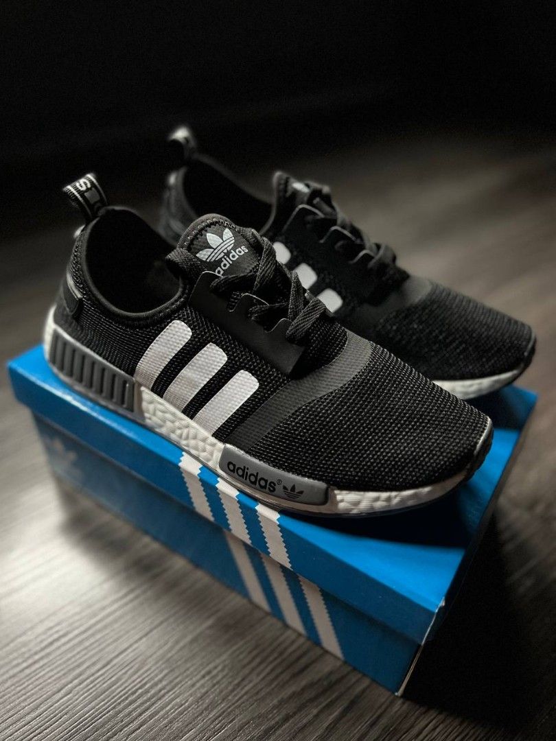 Nmd black grey saiz 41 45 Men s Fashion Footwear Sneakers on Carousell